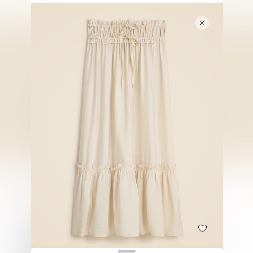 J. Crew Cream Maxi Skirt